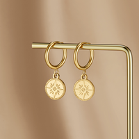 Celestial Gold Coin Earrings