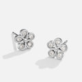 Five Petal Bloom Silver Earrings