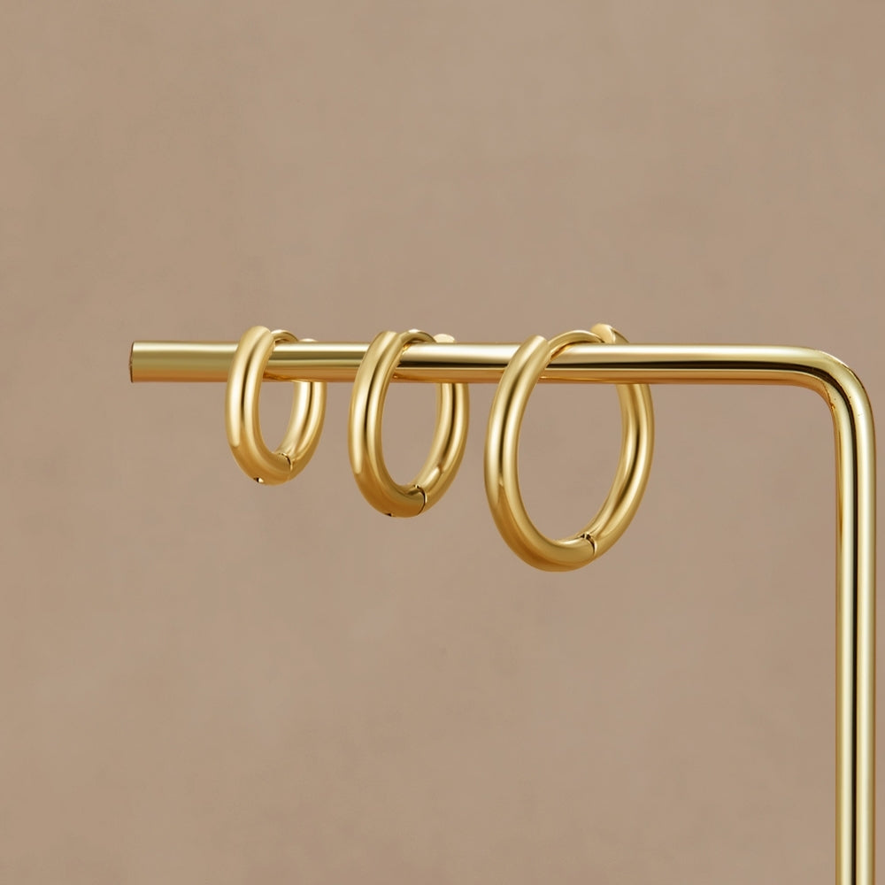 Gold Trio Mini Hoop Set - Beautiful Earth Boutique