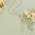 Gold & Crystal Bloom Lariat Bracelet