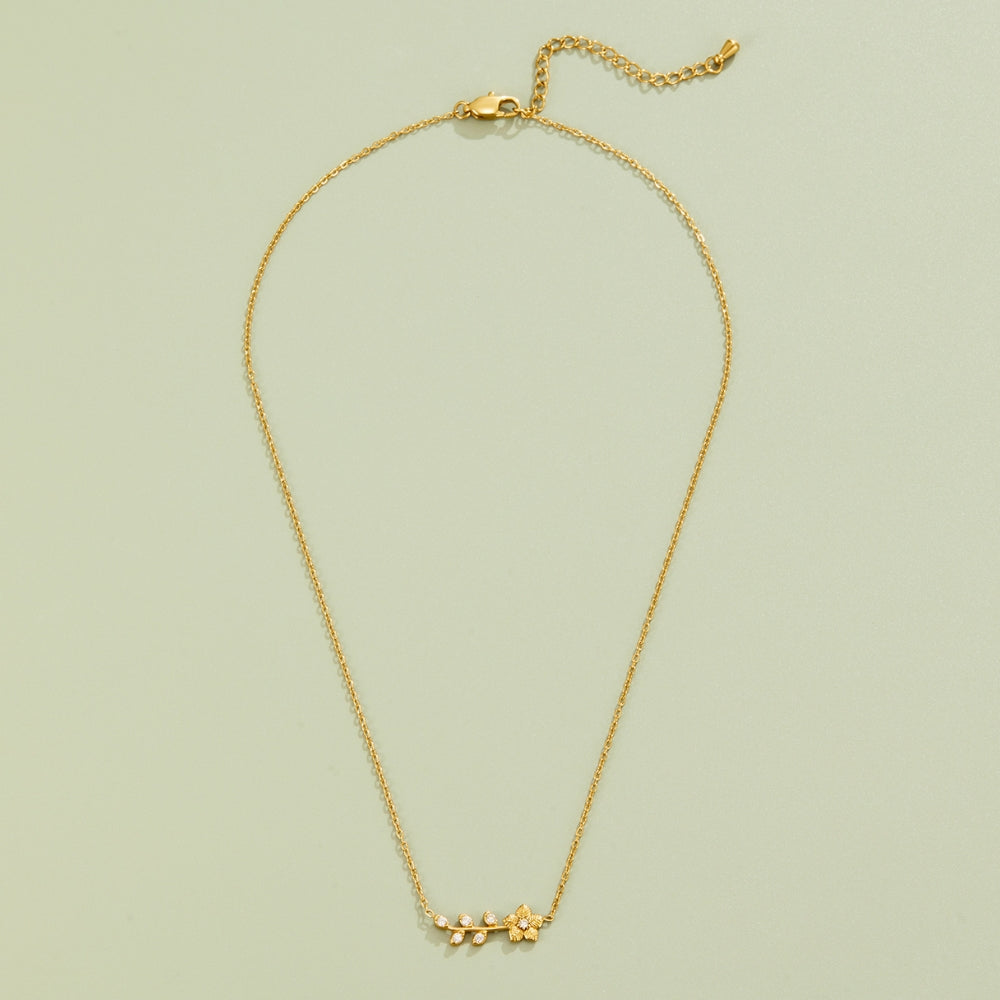 Golden Crystal Vine Necklace