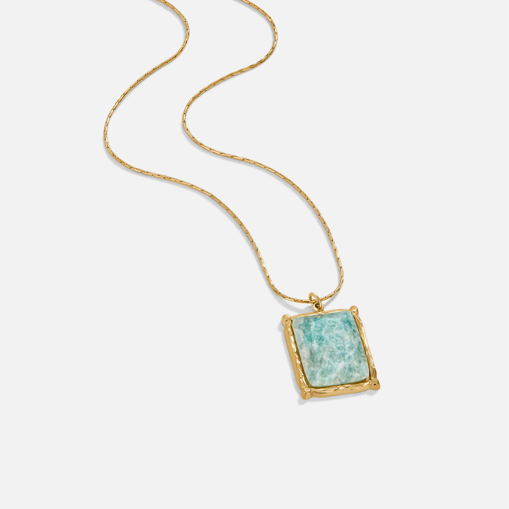 Green Amazonite Pendant Necklace