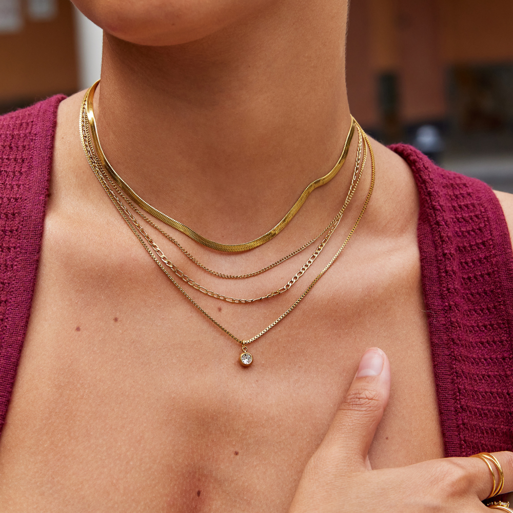 Lena Multi-Layered Gold Necklace