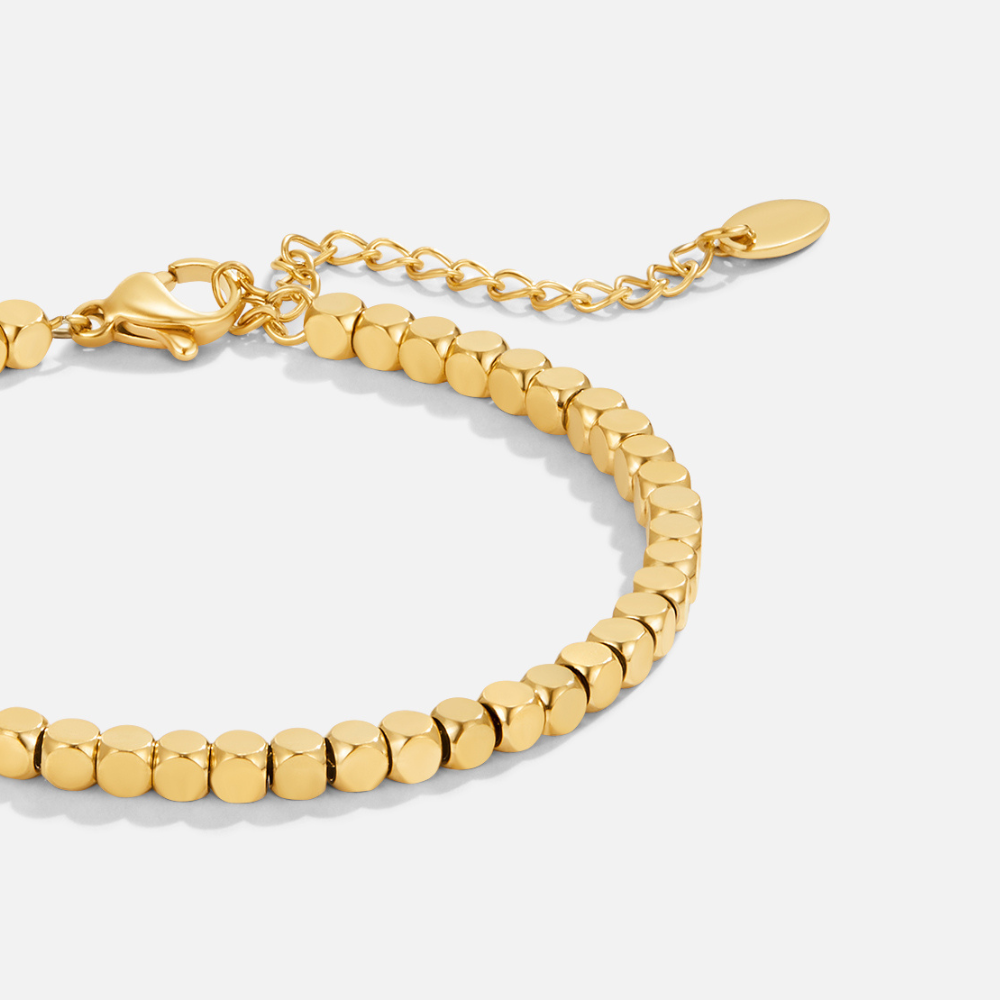 Lexi 18K Gold Cube Bracelet