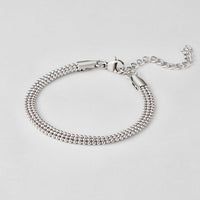 Milan Silver Beaded Chain Bracelet