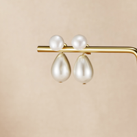 Pearl Duo Drop Earrings
