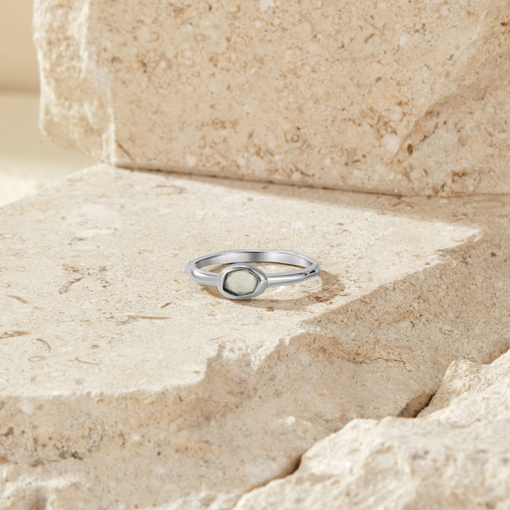 Selene Silver Moonstone Ring