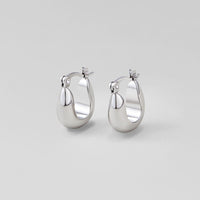 Silver Serenity Hoop Earrings