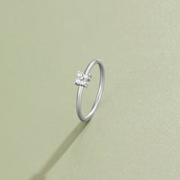 Tiny Petal Silver Ring
