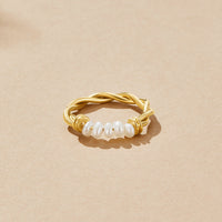 Twisted Classic Freshwater Pearl Ring - Beautiful Earth Boutique
