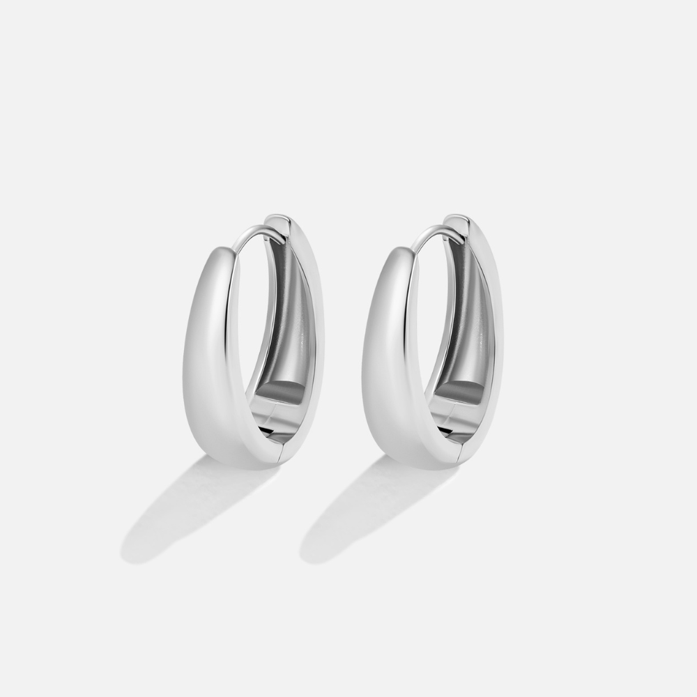 Valentina Silver Hoop Earrings