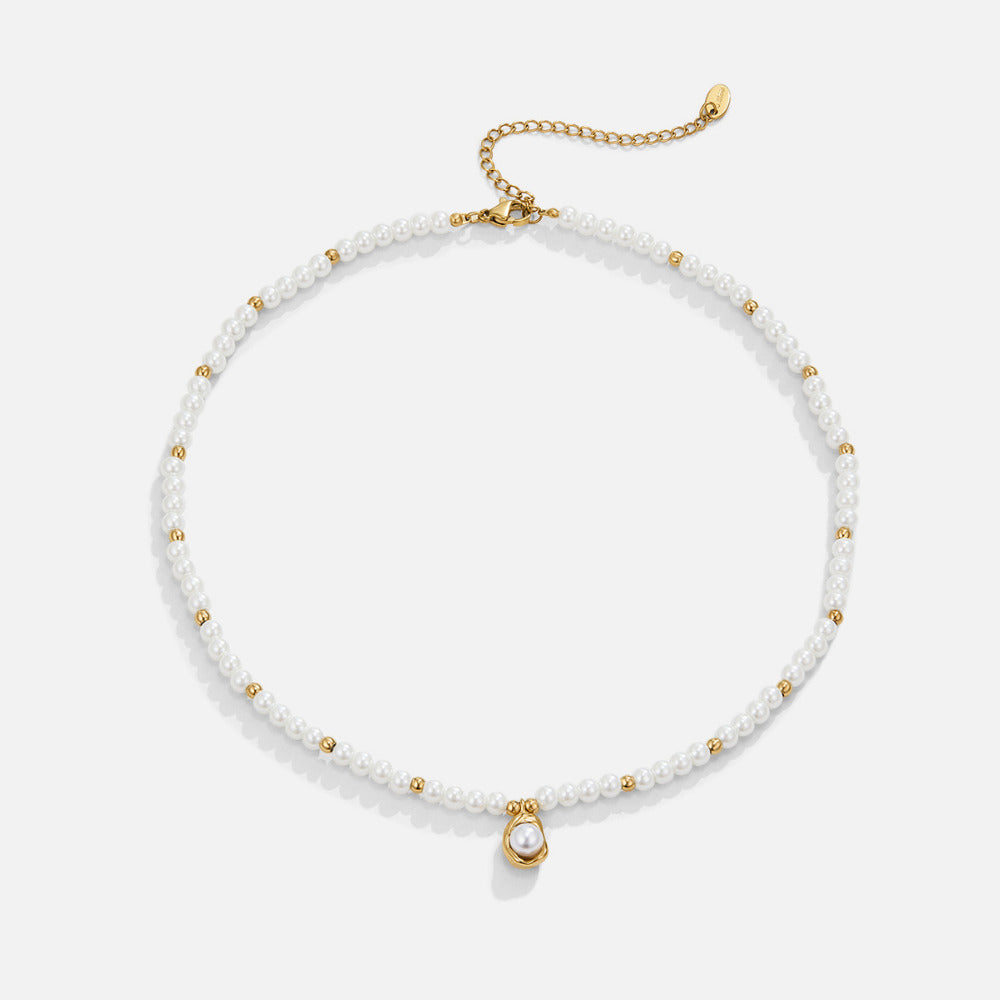 Vintage Golden Pearl Necklace