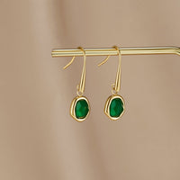 Vintage Emerald Drop Earrings