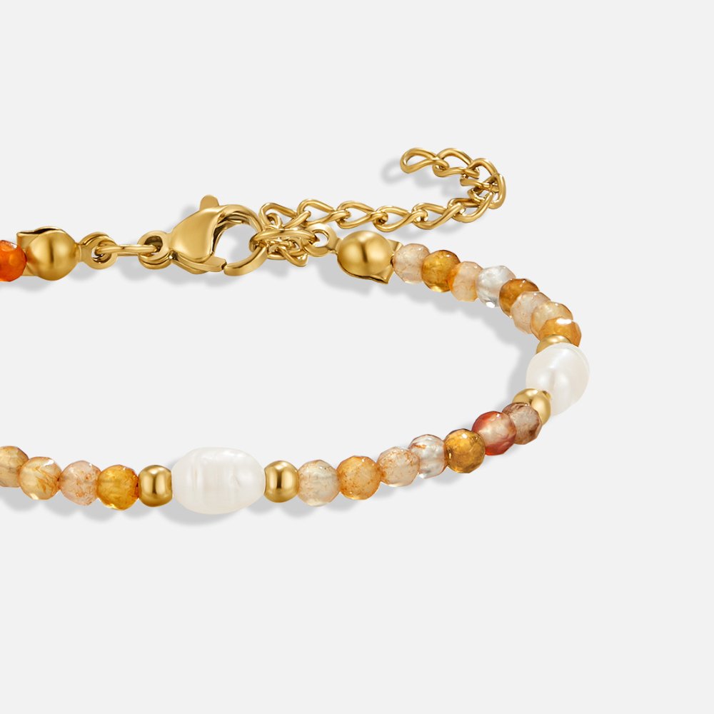 Agate & Pearl Bead Bracelet - Beautiful Earth Boutique