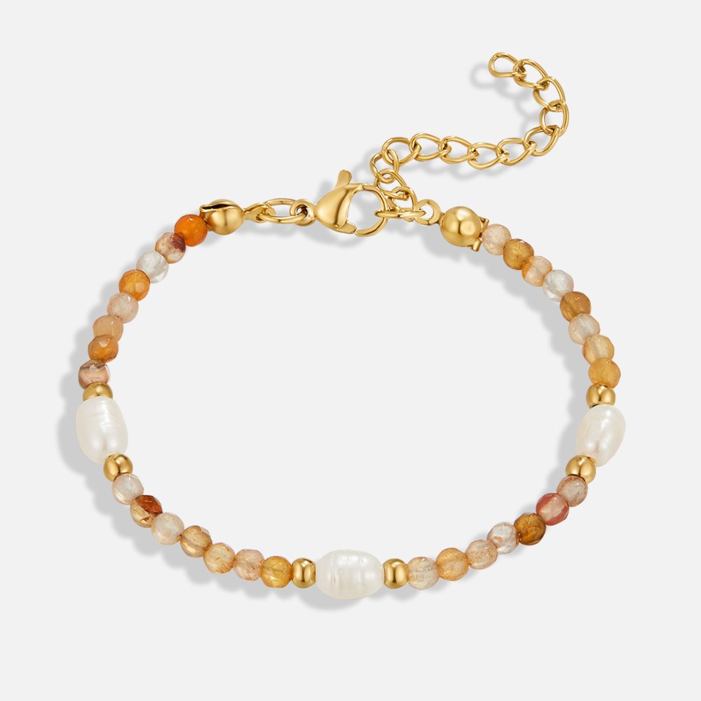Agate & Pearl Bead Bracelet - Beautiful Earth Boutique