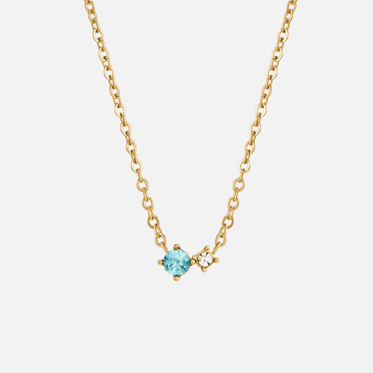 Alea Crystal Birthstone Necklace - Beautiful Earth Boutique