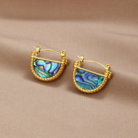 Amalfi Turquoise Shell Earrings - Beautiful Earth Boutique