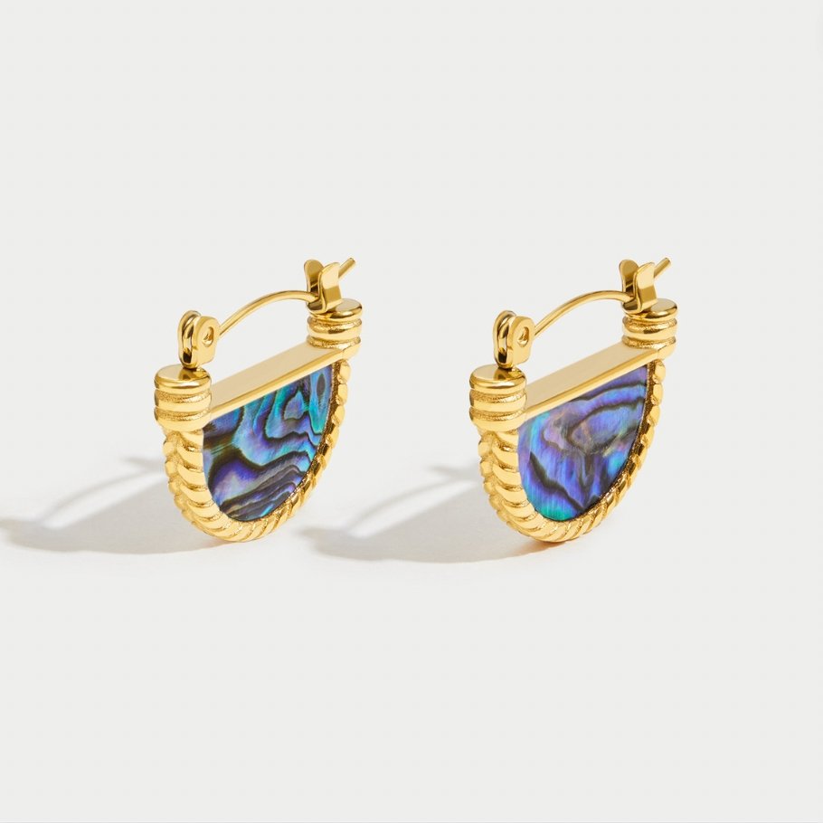 Amalfi Turquoise Shell Earrings - Beautiful Earth Boutique