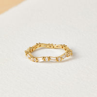 Amara Golden Baguette Crystal Ring - Beautiful Earth Boutique