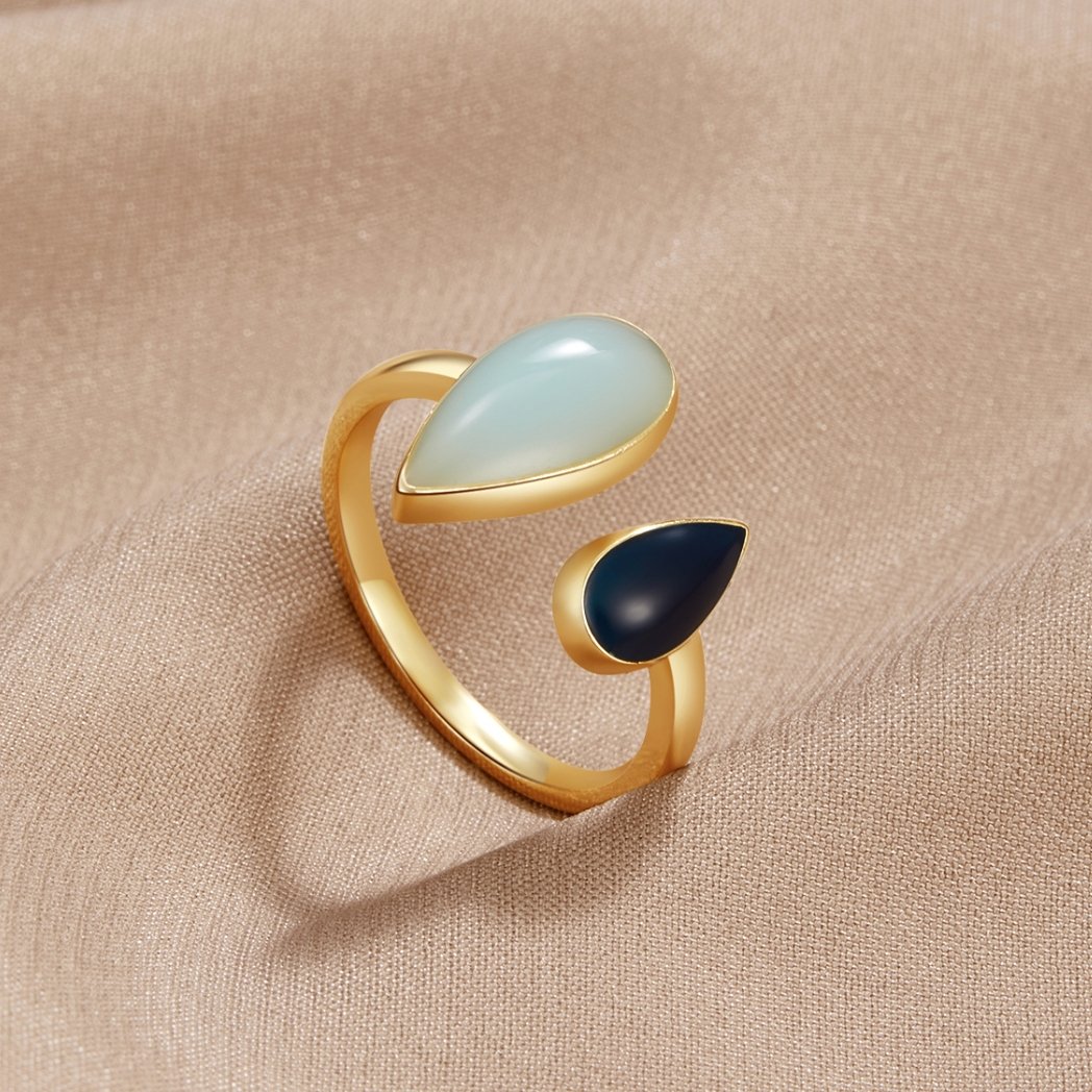 Aquamarine Teardrop Ring - Beautiful Earth Boutique