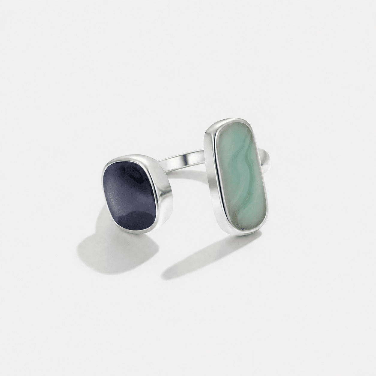 Aquamarine Wrap Silver Ring - Beautiful Earth Boutique