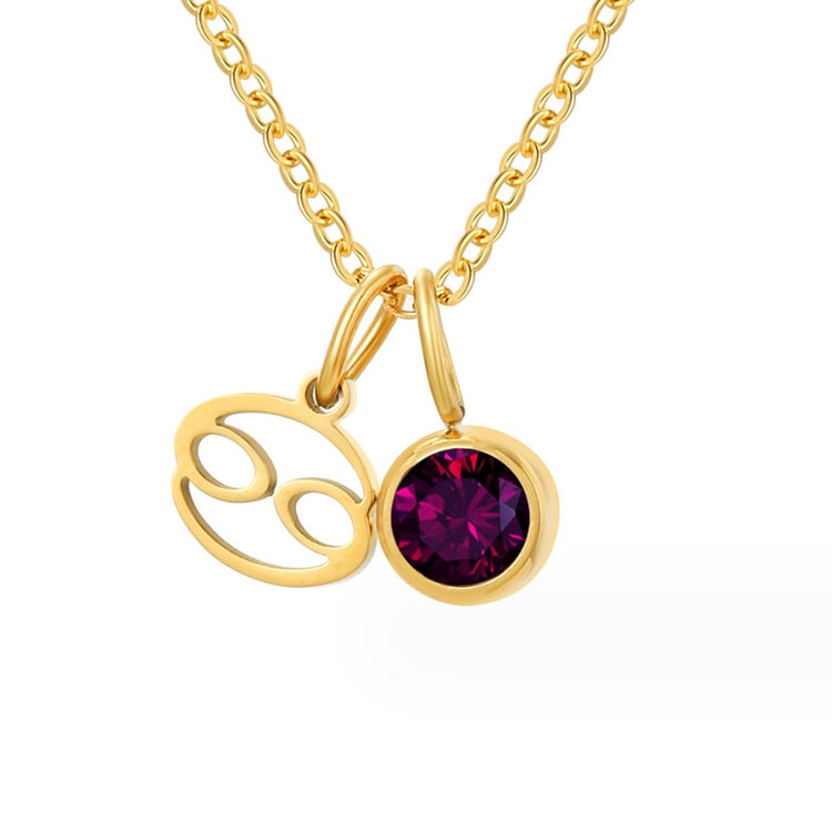 Astria Zodiac Birthstone Necklace - Beautiful Earth Boutique