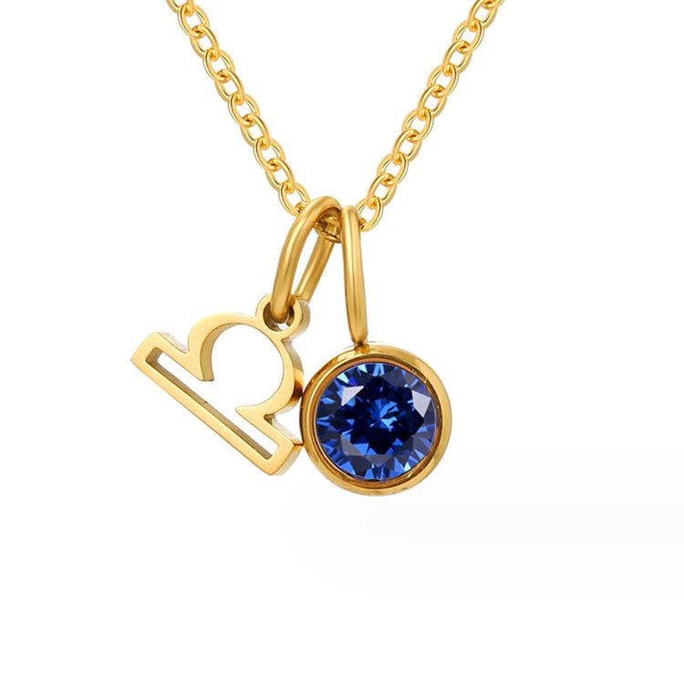 Astria Zodiac Birthstone Necklace - Beautiful Earth Boutique