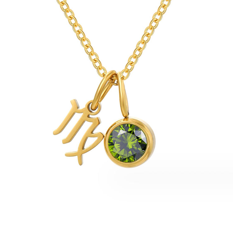 Astria Zodiac Birthstone Necklace - Beautiful Earth Boutique