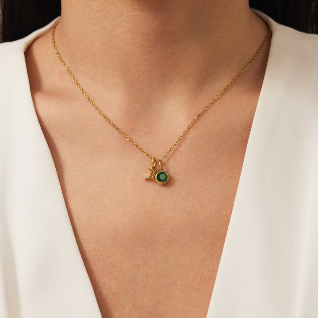 Astria Zodiac Birthstone Necklace - Beautiful Earth Boutique