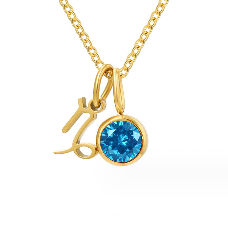 Astria Zodiac Birthstone Necklace - Beautiful Earth Boutique