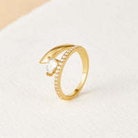 Audrey Teardrop Crystal Wrap Ring - Beautiful Earth Boutique