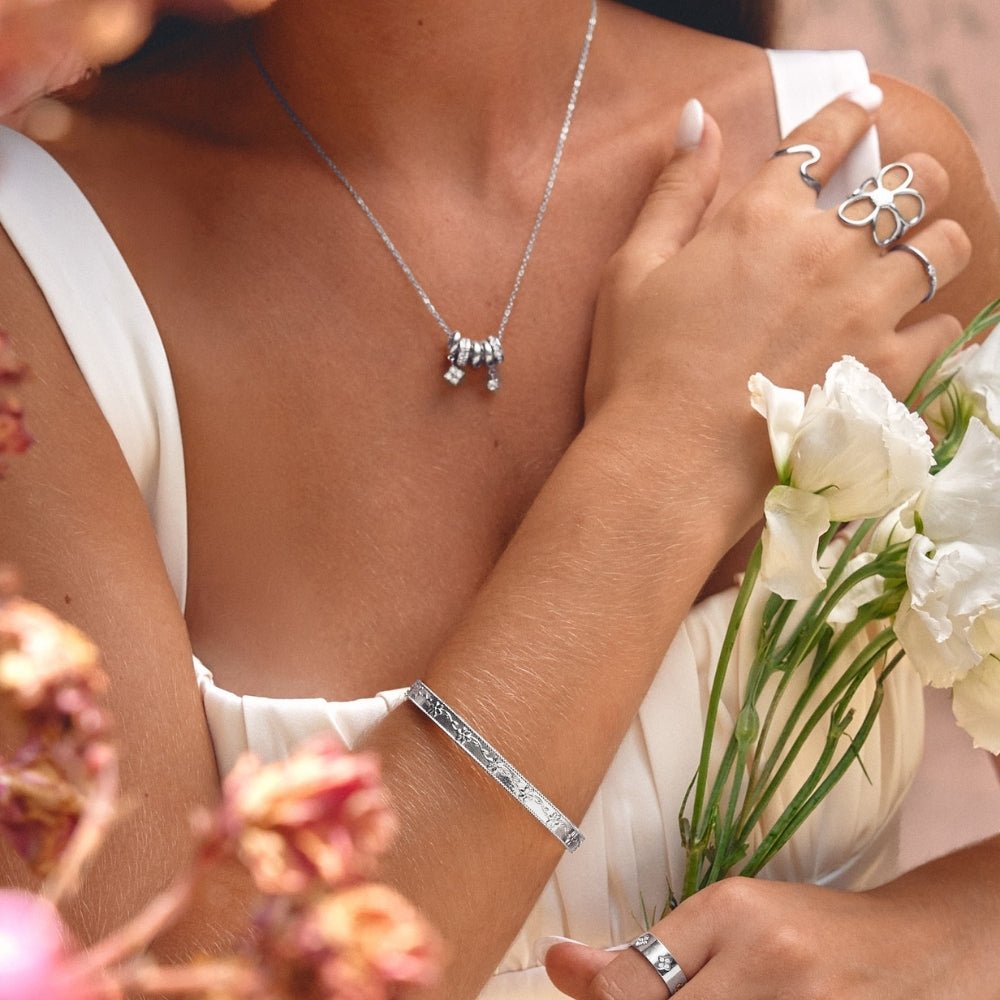 Aurea Silver Ring Pendant Necklace - Beautiful Earth Boutique