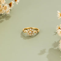 Aurora Crystal Flower Ring - Beautiful Earth Boutique
