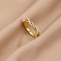 Bella Twist Pearl Ring - Beautiful Earth Boutique