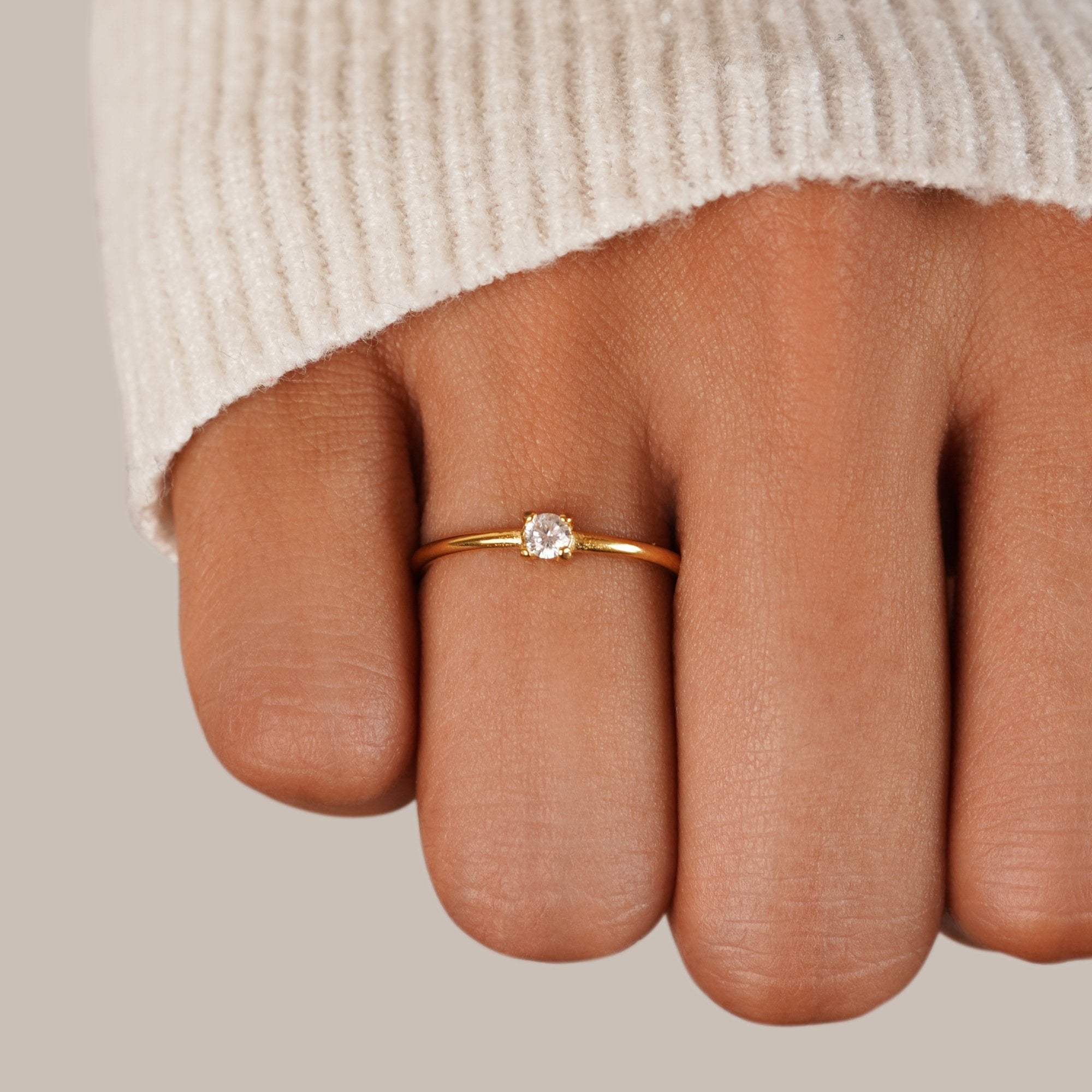 Birthstone 18K Gold Rings - Beautiful Earth Boutique