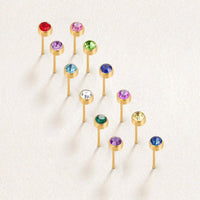 Birthstone Stud Earrings - Beautiful Earth Boutique