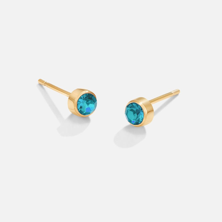 Birthstone Stud Earrings - Beautiful Earth Boutique