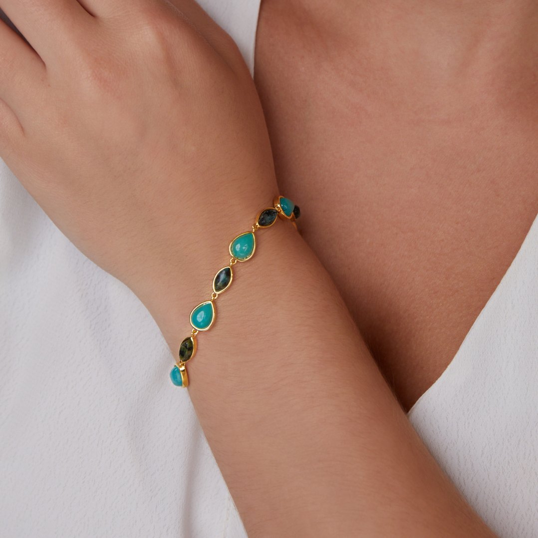 Birthstone Turquoise December Bracelet - Beautiful Earth Boutique