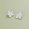 Blooming Silver Flower Earrings - Beautiful Earth Boutique