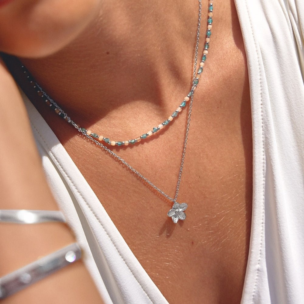Blooming Silver Flower Necklace - Beautiful Earth Boutique