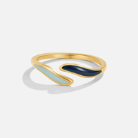 Blue Ocean Waves Wrap Ring - Beautiful Earth Boutique