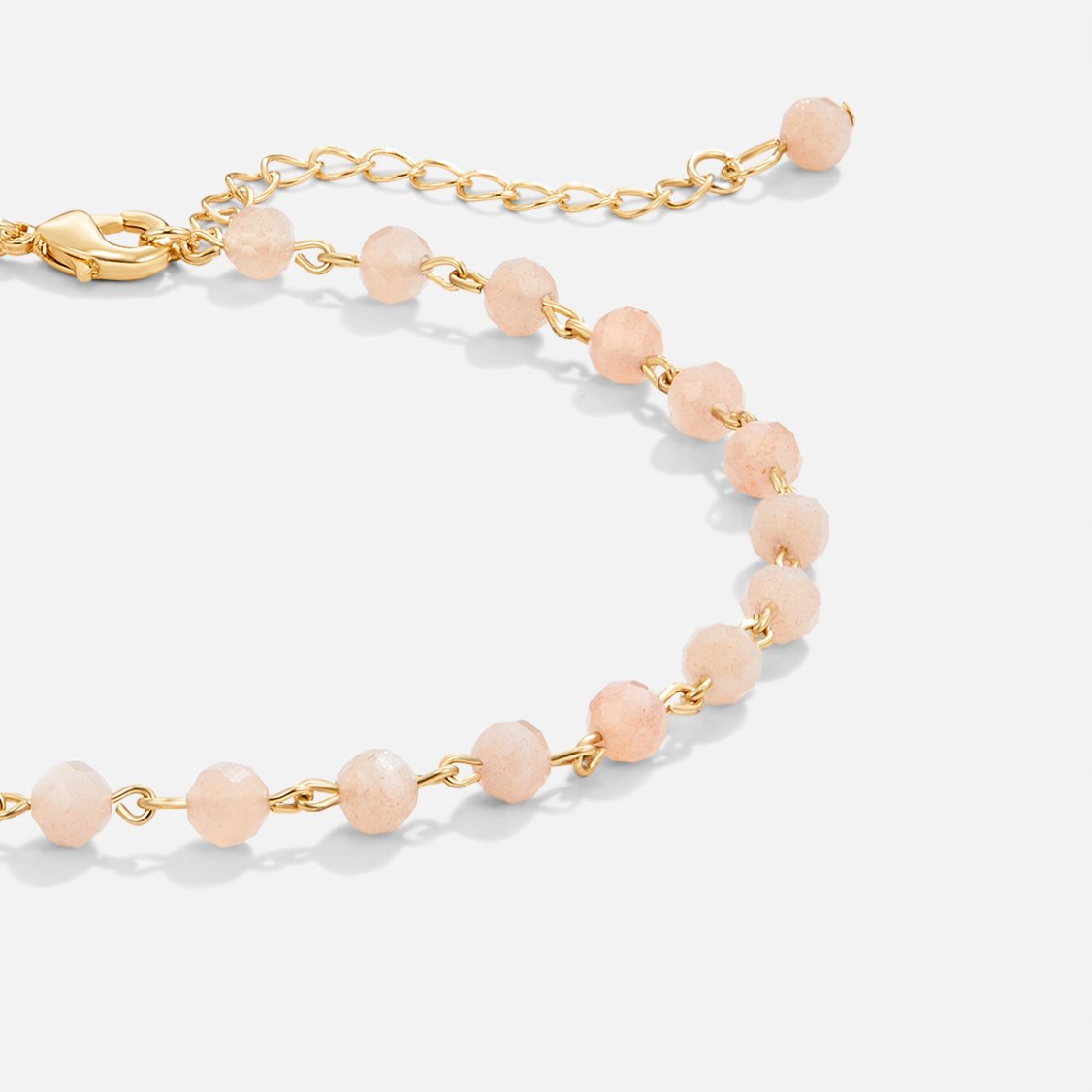 Blush Pink 18K Gold Anklet - Beautiful Earth Boutique