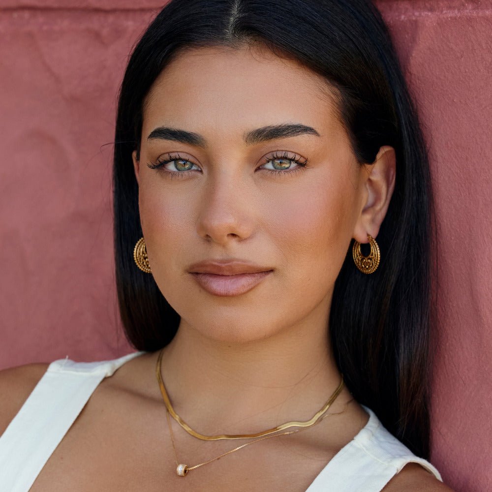 Boho Chic Gold Hoop Earrings - Beautiful Earth Boutique