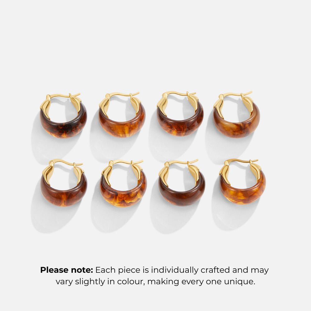 Brown Tahiti Hoop Earrings - Beautiful Earth Boutique