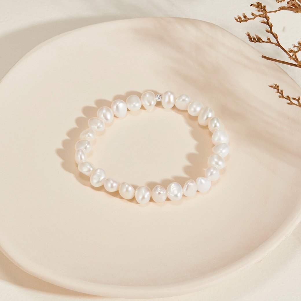 Cara Freshwater Pearl Bracelet White - Beautiful Earth Boutique