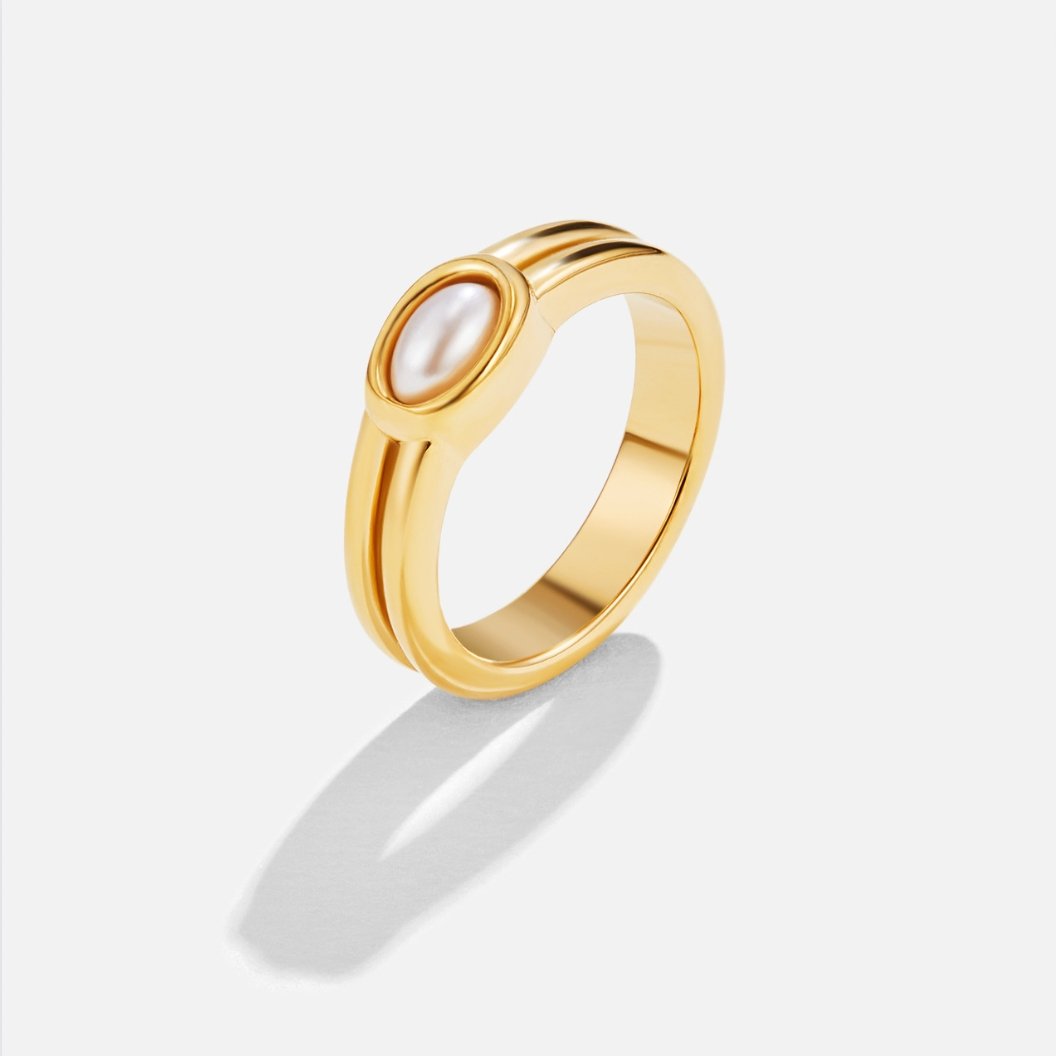 Chunky Pearl 18K Gold Ring - Beautiful Earth Boutique