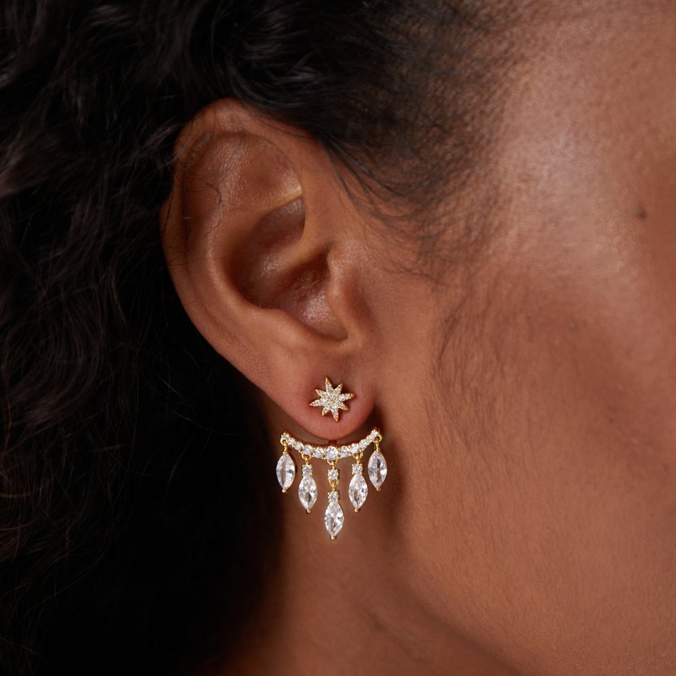 Crystal Sierra Waterfall Earrings - Beautiful Earth Boutique