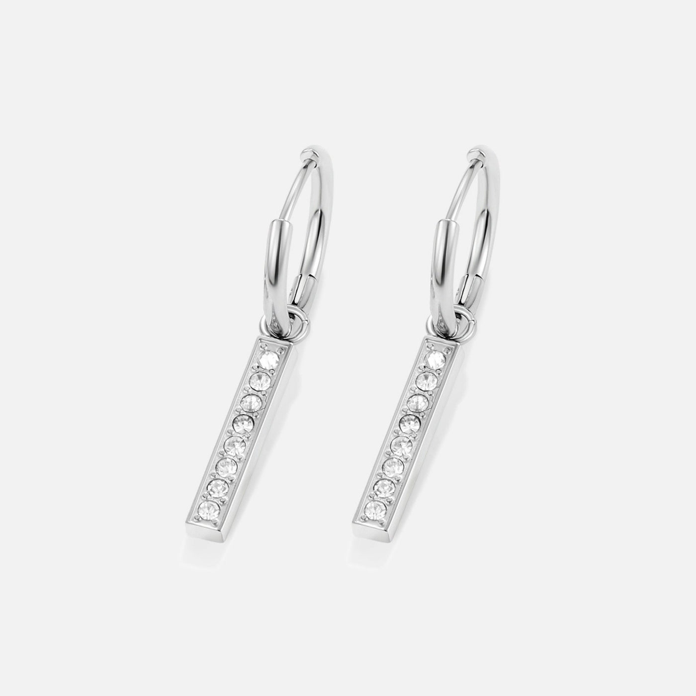 Dana Crystal Bar Hoop Earrings - Beautiful Earth Boutique