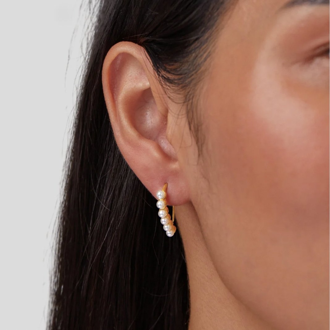 Divya Pearl Earrings - Beautiful Earth Boutique