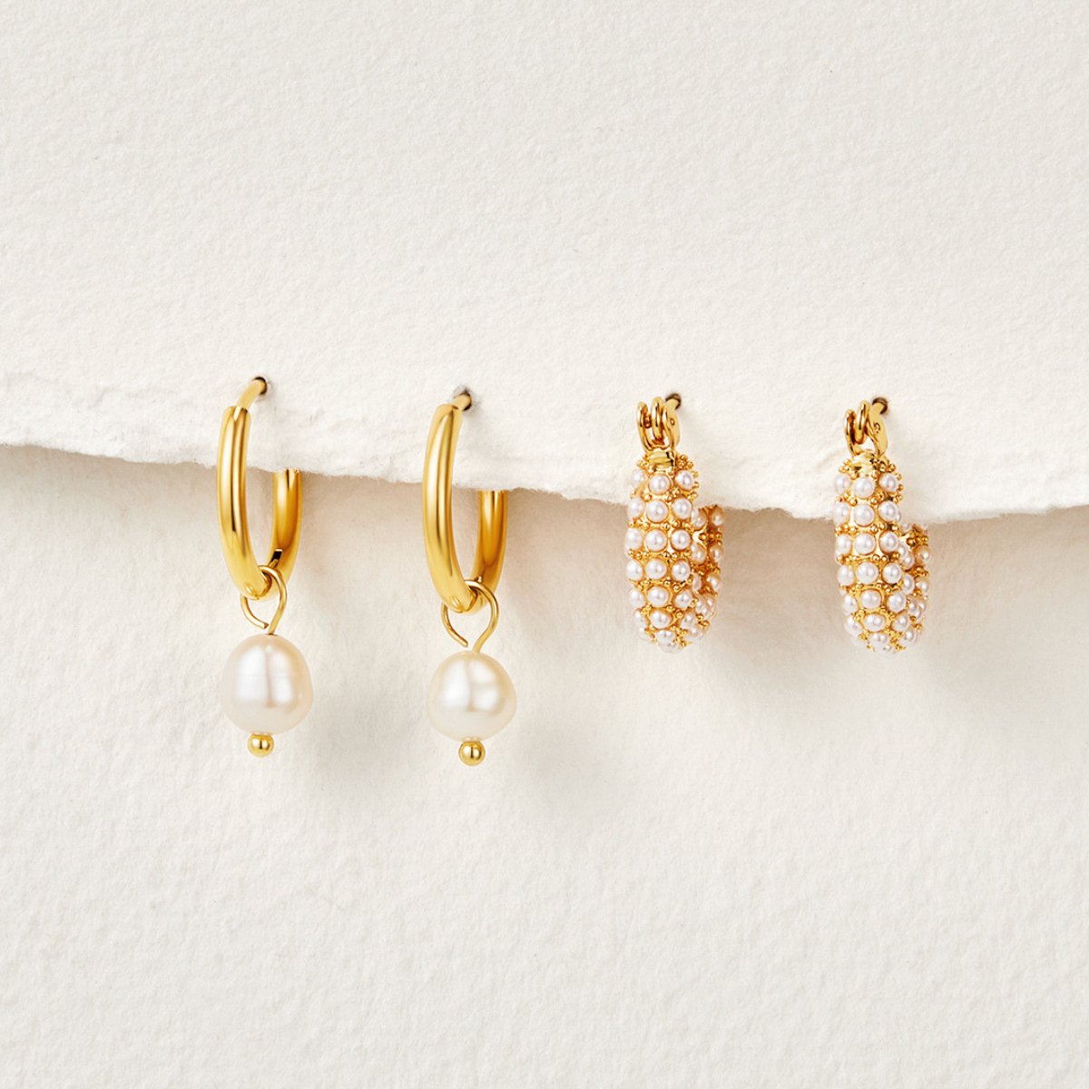 Dolce Vita Pearl Hoop Bundle - Beautiful Earth Boutique